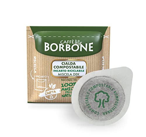 Caffè Borbone Cialda Compostabile, Miscela Decaffeinata - 50 Cialde - Sistema Ese