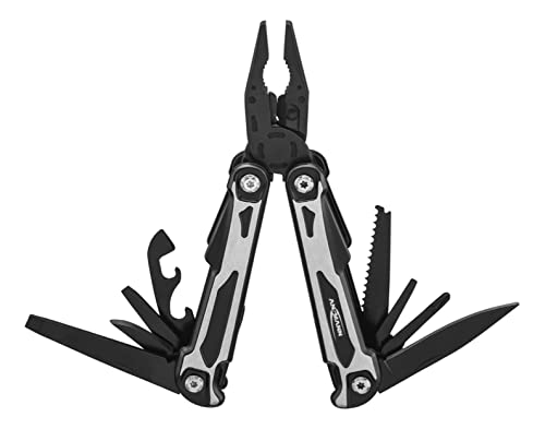 Ansmann Pince Multifonctions 14-En-1 (1 Pce) – Outil Multifonction Inspiré Du Couteau Suisse Avec Tournevis, Lime, Décapsuleur, Etc. – Pince En Acier