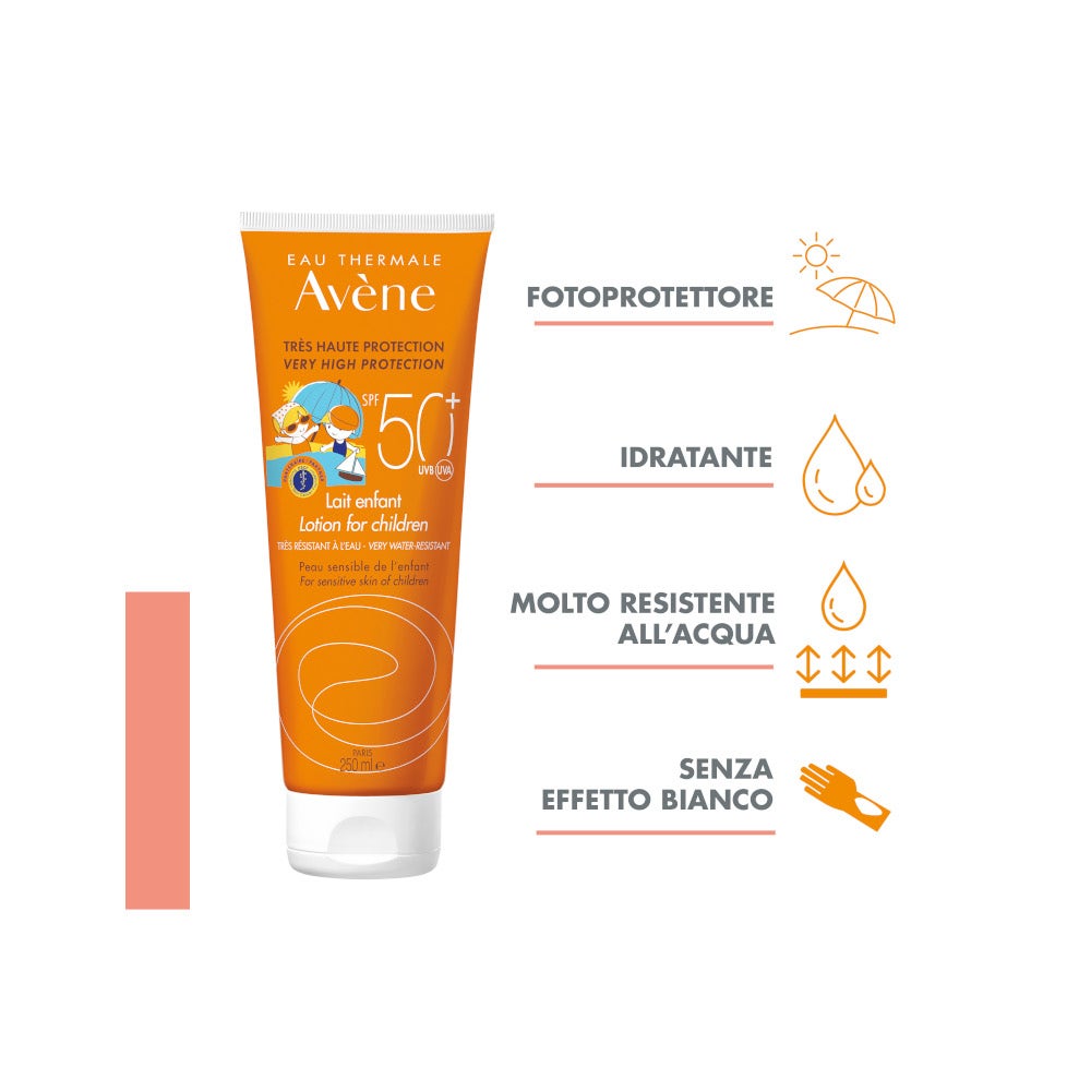 Eau Thermale Avene Latte Protezione Solare Molto Alta bambino SPF50+ 250ml