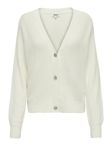 Only Onlella Piumo L/S Cardigan Cc Knt Maglione, Ballerino Di Nuvola, Xl Donna
