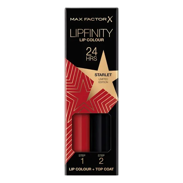 Max Factor Set Labbra Lipfinity Lip Colour Numero 88 Scarlet