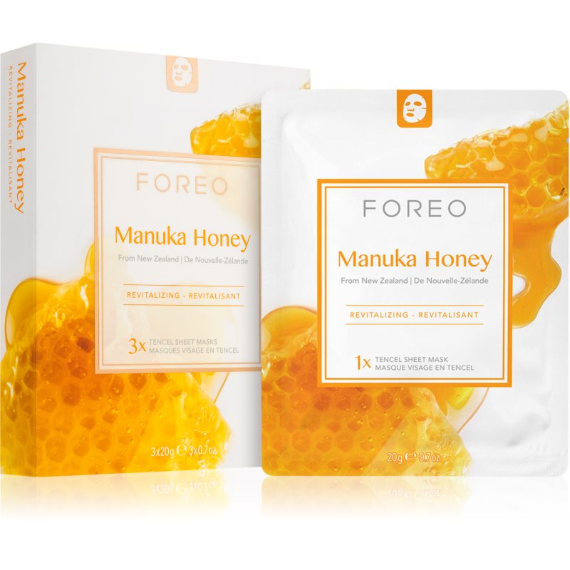 Foreo Farm To Face Sheet Mask Manuka Honey Maseczka W Płachcie O Działaniu Nawilżająco-Rewitalizującym 3X20 Ml