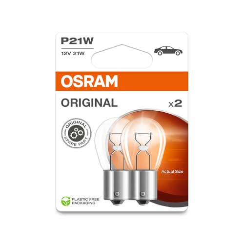 Osram Original Line 12V, P21W, Signal Lamp, Metal Base, Double Blister, (2 Lamps)