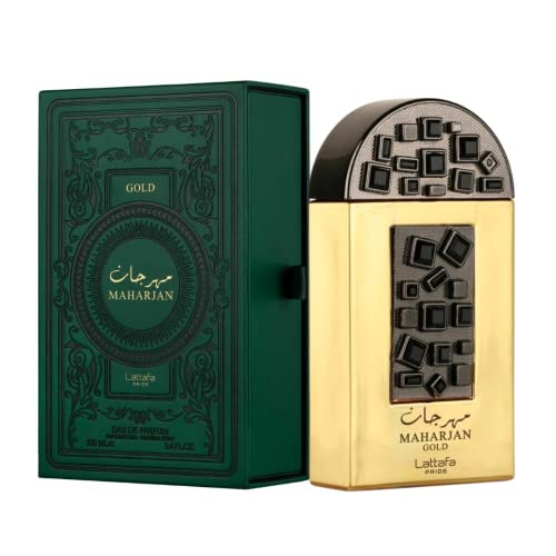 Lattafa Perfumes Maharjan Gold For Unisex Eau De Parfum Spray, 3.4 Ounce