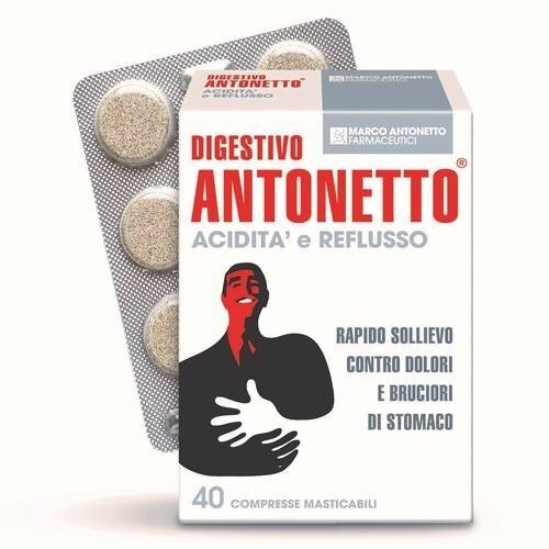 Digestivo Antonetto Acidità  e Reflusso 40 Compresse Masticabili