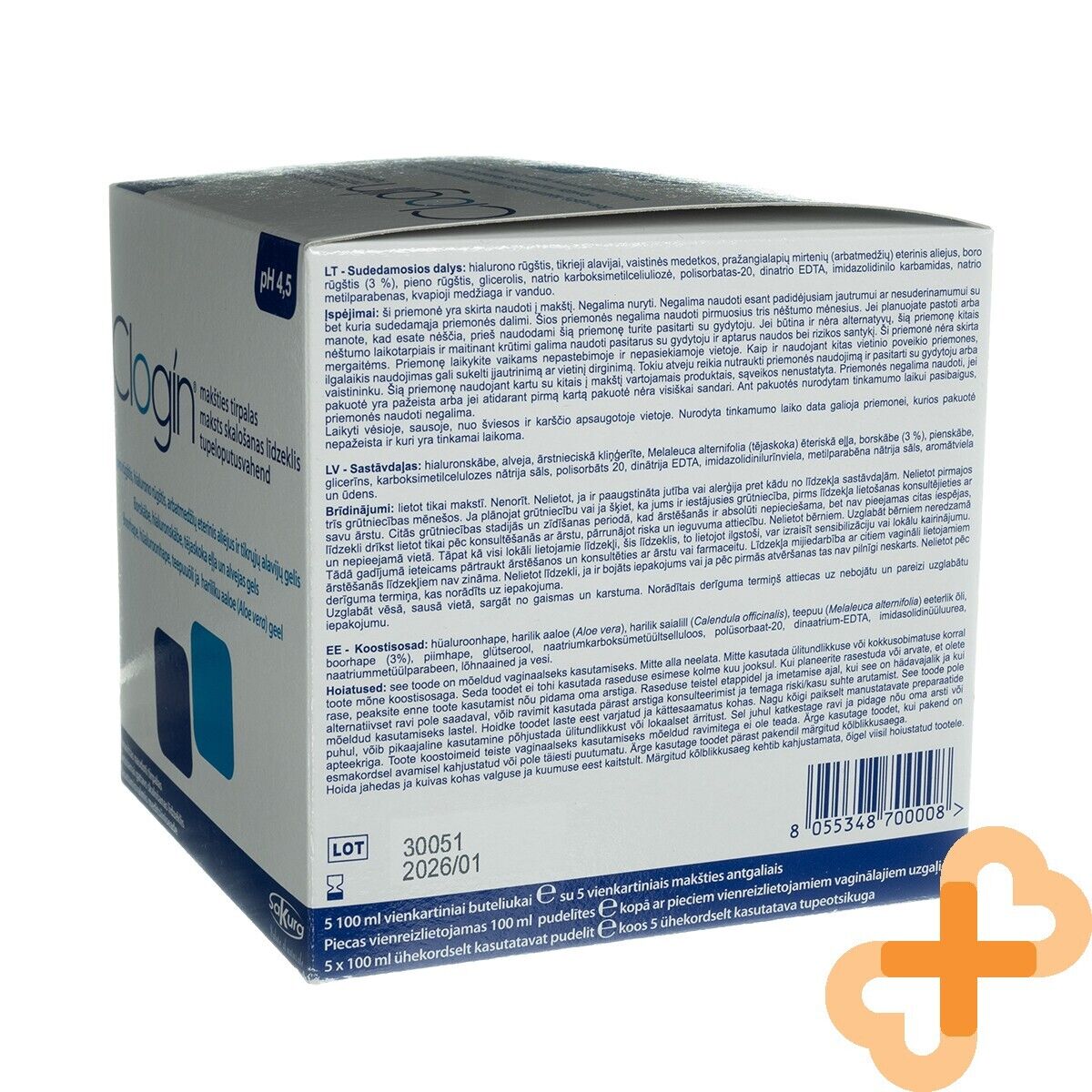 CLOGIN pH 4,5 soluzione vaginale 5 flaconi da 100 ml effetto antinfiammatorio