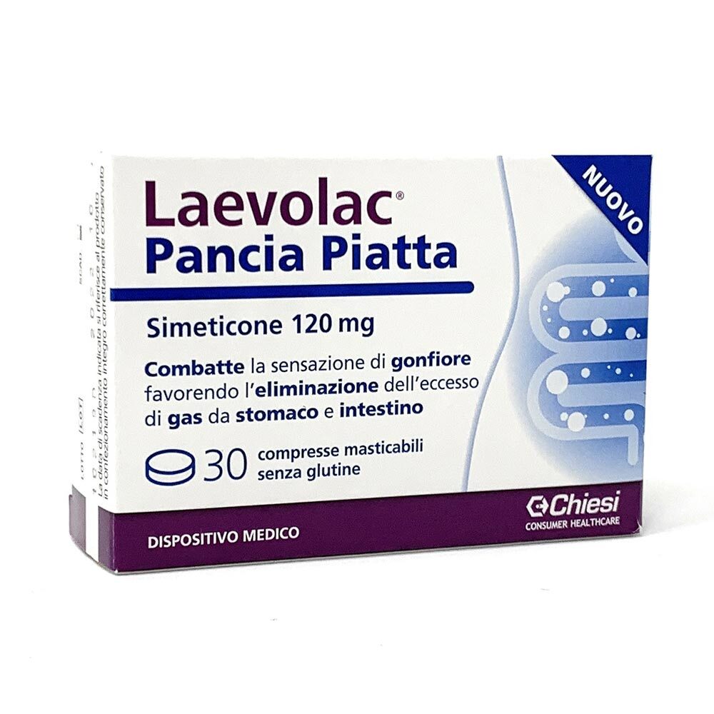 Chiesi Farmaceutici Laevolac - Pancia Piatta Integratore Alimentare, 30Compresse