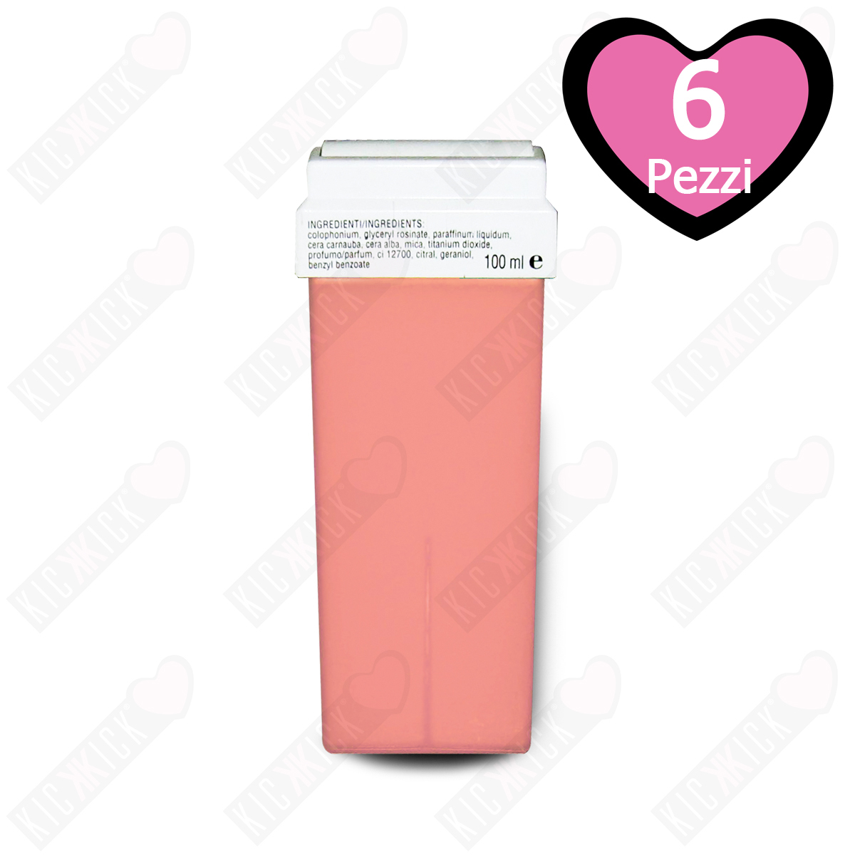 6 Ricariche Rullo Cera Depilatoria Depilia Cartuccia Roll-on Ceretta 100 ml