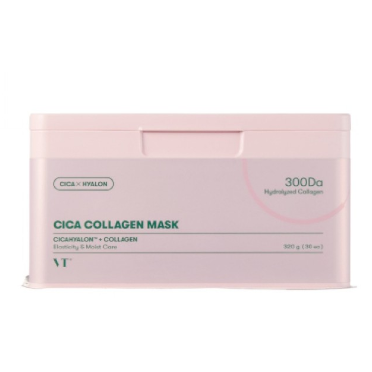 VT Cosmetics Cica Maschere rassodanti al collagene, 30 pezzi