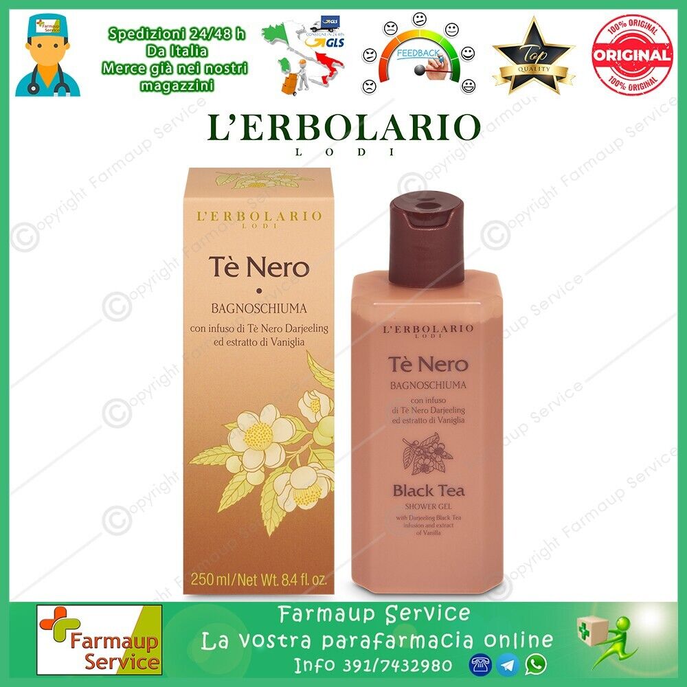 L' Erbolario Tè Nero Bagnoschiuma 250 ml