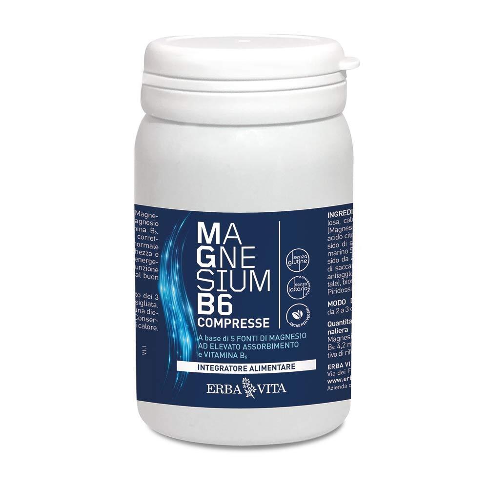Erba Vita Magnesium B6 - Compresse Integratore Sistema Nervoso, 60 Compresse