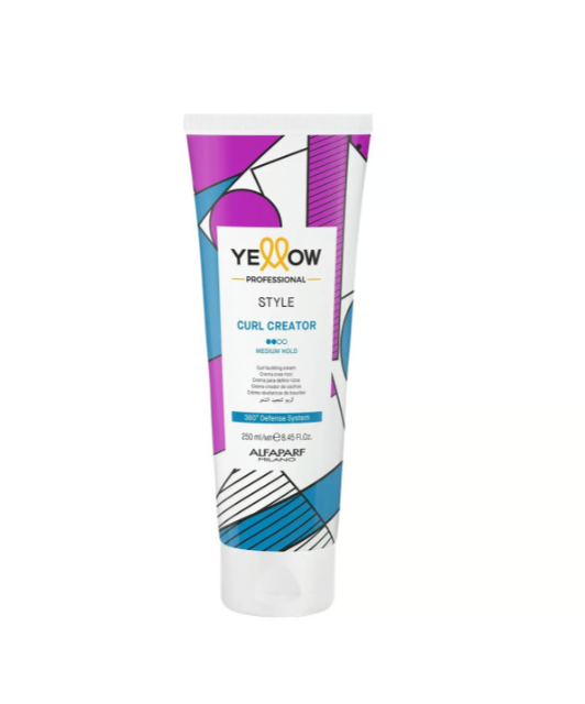 Yellow Professional Style Curl Creator Crema Crea Ricci 250ml