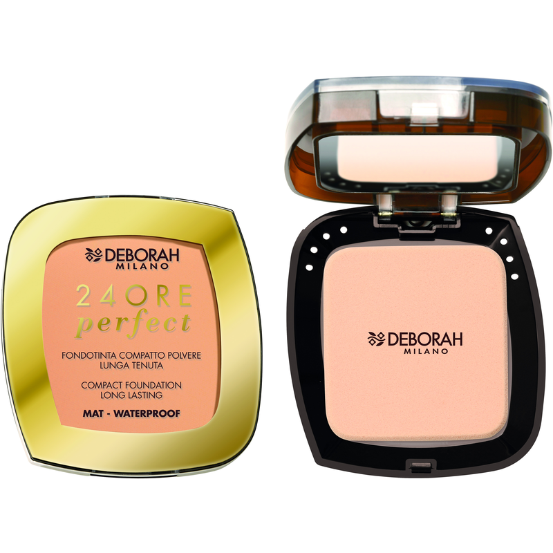 DEBORAH FONDOTINTA 24 ORE PERFECT COMPATTO 01 LIGHT BEIGE azione antiossidante