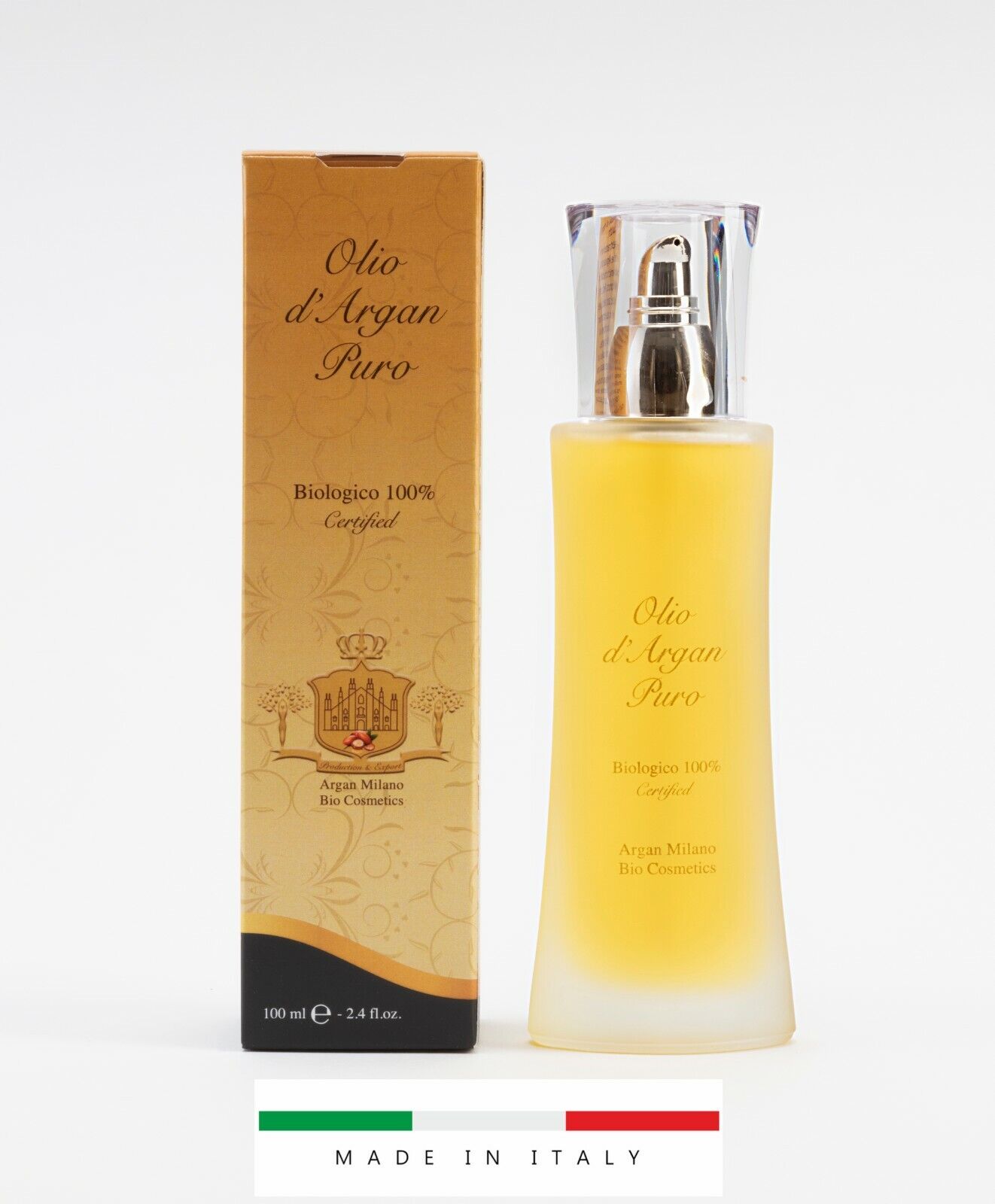 Olio di Argan Puro 100% Biologico Certificato 100ml Argan Milano Bio Cosmetics