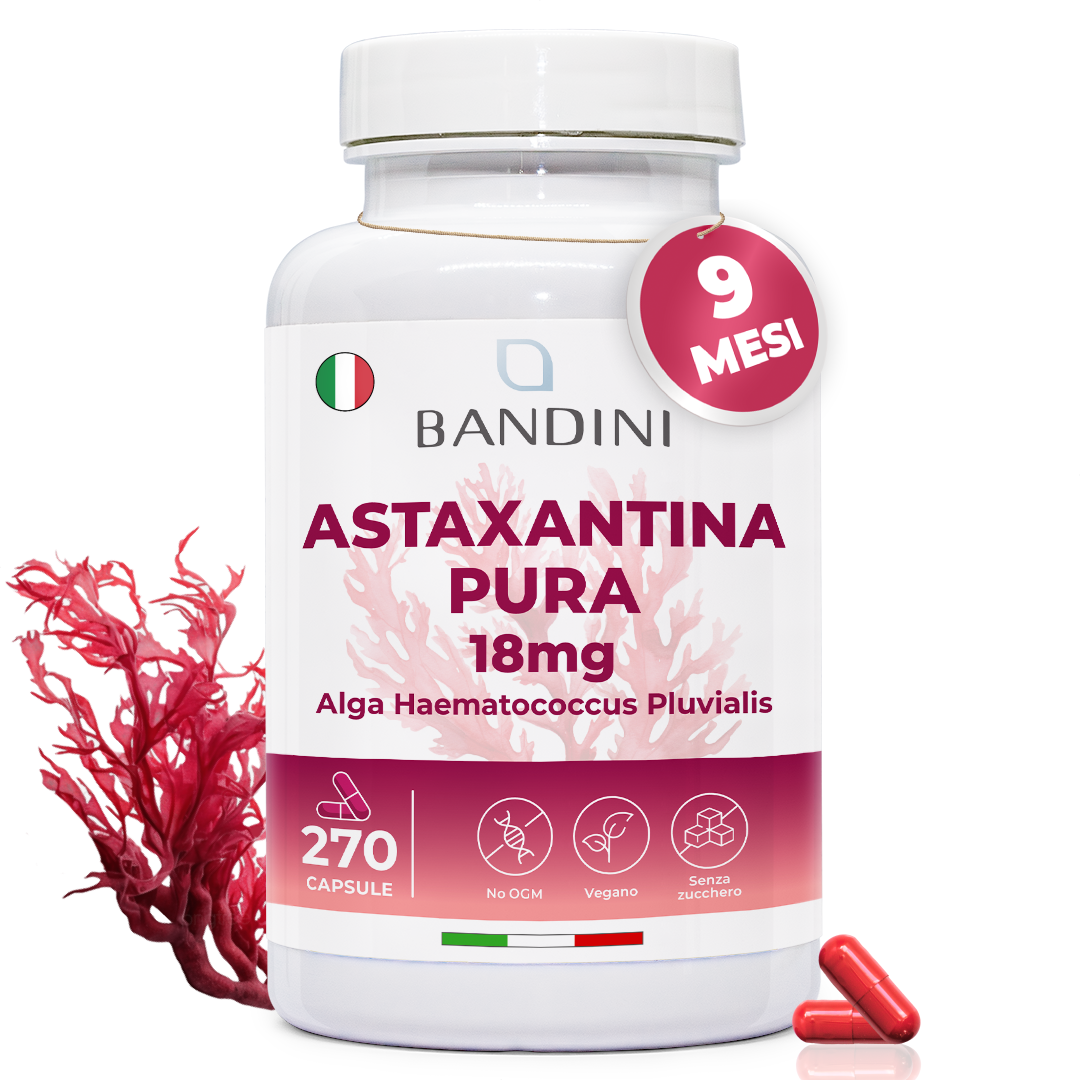 Bandini® Astaxantina Naturale - 18 mg 270 capsule da Haematococcus Pluvialis