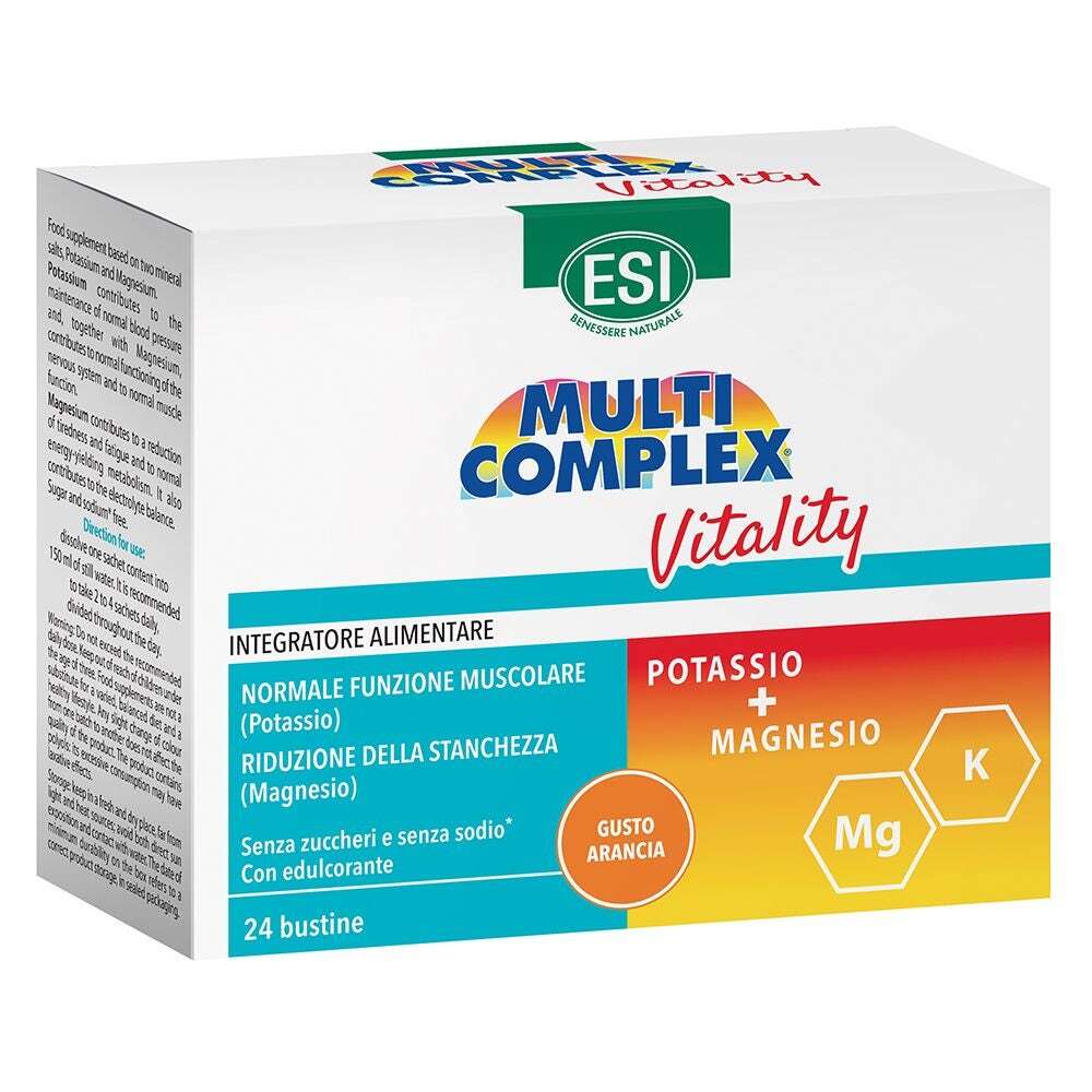 ESI Multicomplex - Vitality Integratore Magnesio e Potassio, 24 Bustine