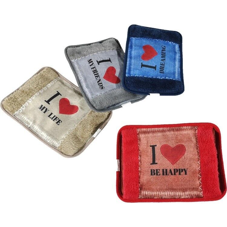 Borsa acqua calda elettrica con tasca Love scaldino 750886 scaldamani Rotex