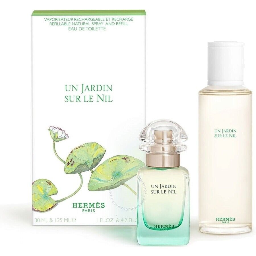 Set Hermes Un Jardin Sur Le Nil 30ml+125ml Eau de Toilette da donna Ricaricabile
