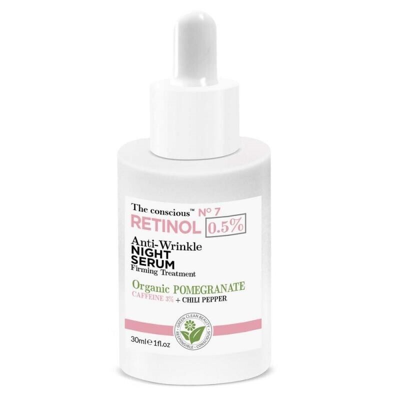 The Conscious™ RETINOL siero notturno anti-rughe organico melograno 30ml donna