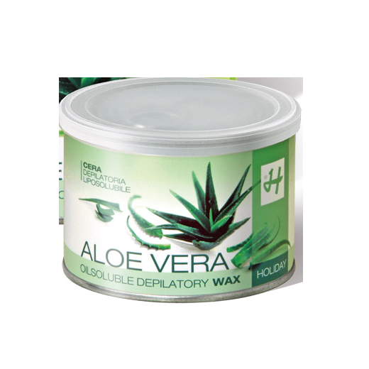HOLIDAY DEPILATORI CERA DEPILATORIA LIPOSOLUBILE ALOE VERA VASO DA 400ml IN GEL