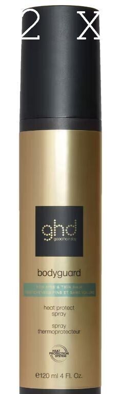 2 x GHD BODYGUARD 120ml Heat Protect Spray - Spray Termoprotettore Capelli Fini