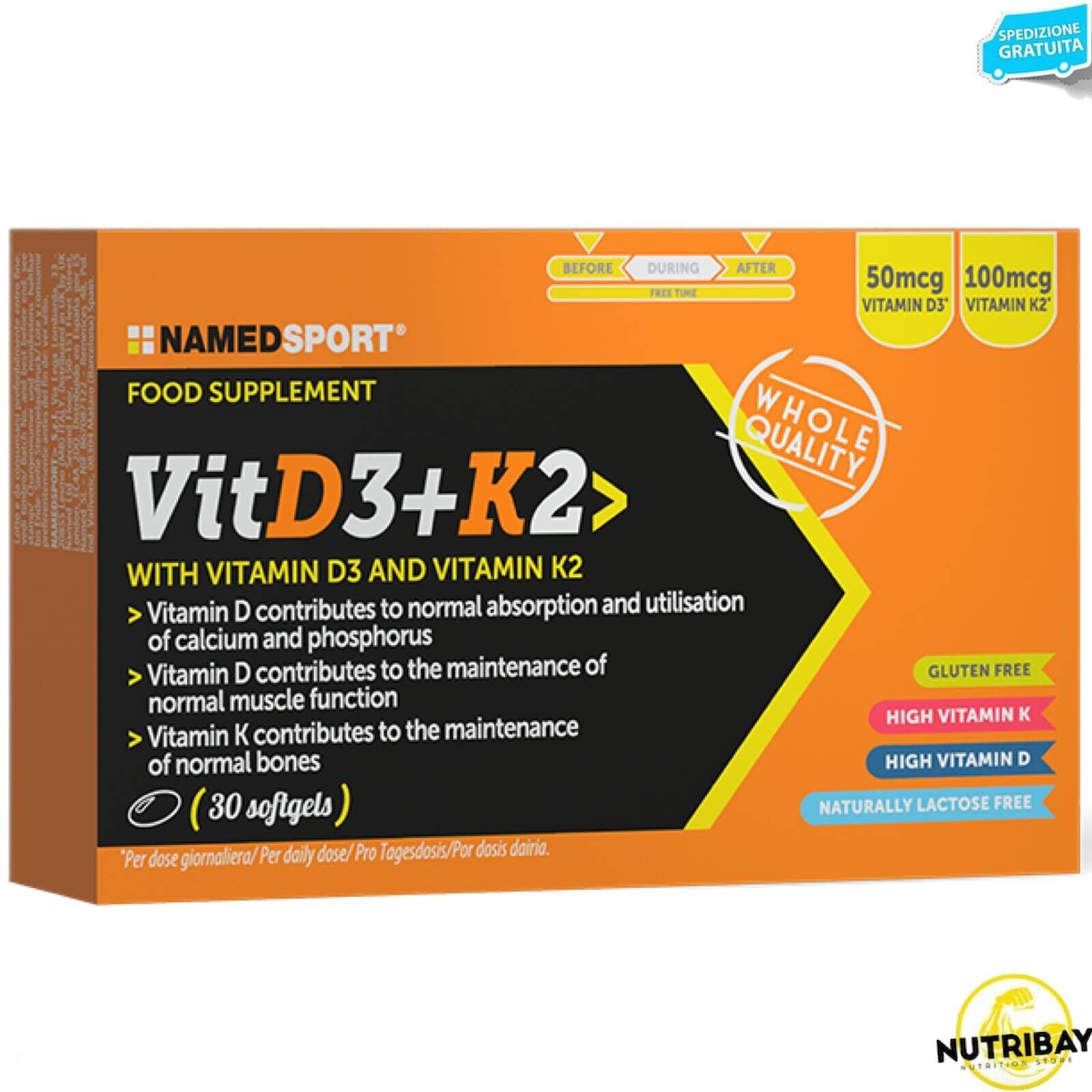 NAMED SPORT VIT D3+K2 - 30 softgel VITAMINA PER OSSA