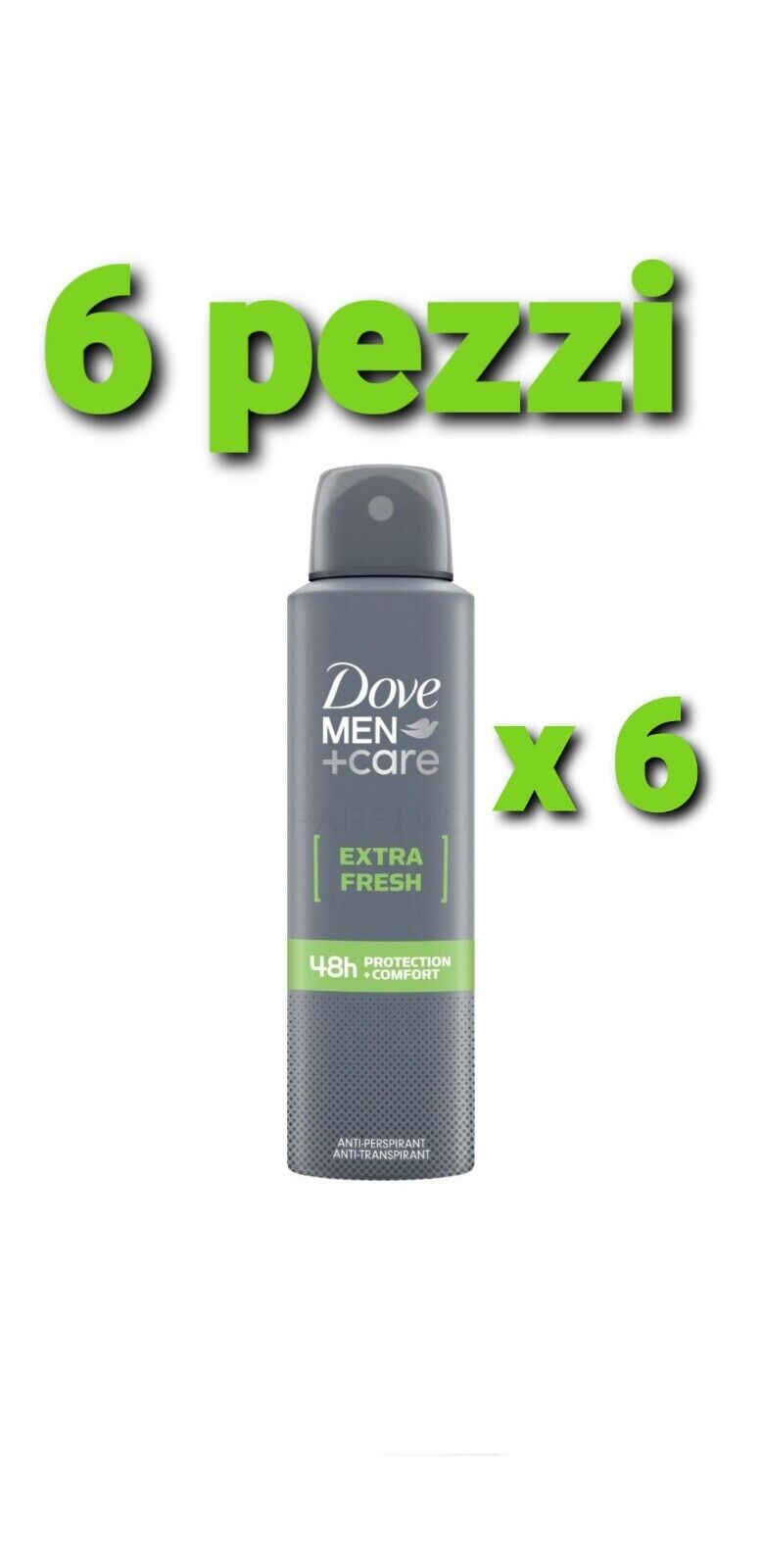 6 X Dove MEN + CARE Extra Fresh SPRAY Deodorante Corpo Uomo MEN+CARE maschile