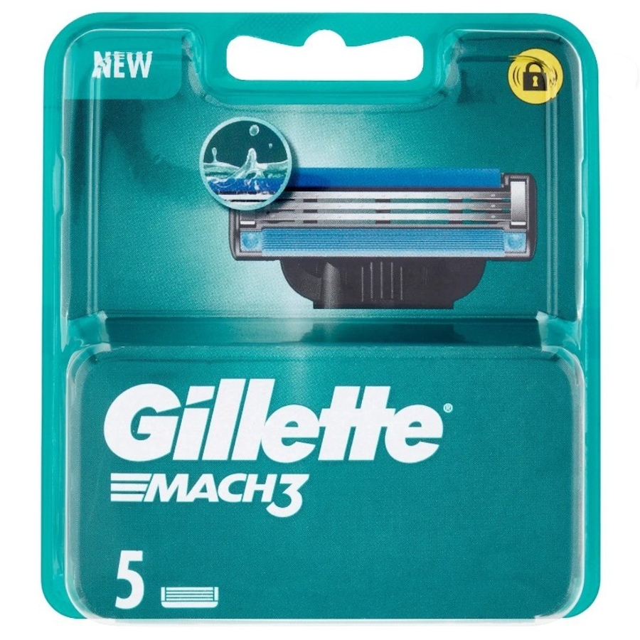 Gillette Gillette Lamette Rasoi Uomo Mach3 per Rasoio a 3 Lame, Confezione da 5 Lamette Barba