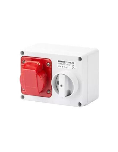 Gewiss presa interbloccata orizzontale con fondo 2p t 16a 400v 9h senza base por