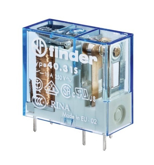 Finder Bobina Relè Potenza 40.31.7.024.0000 - Montaggio Su Zoccolo , 24 V , 12 A