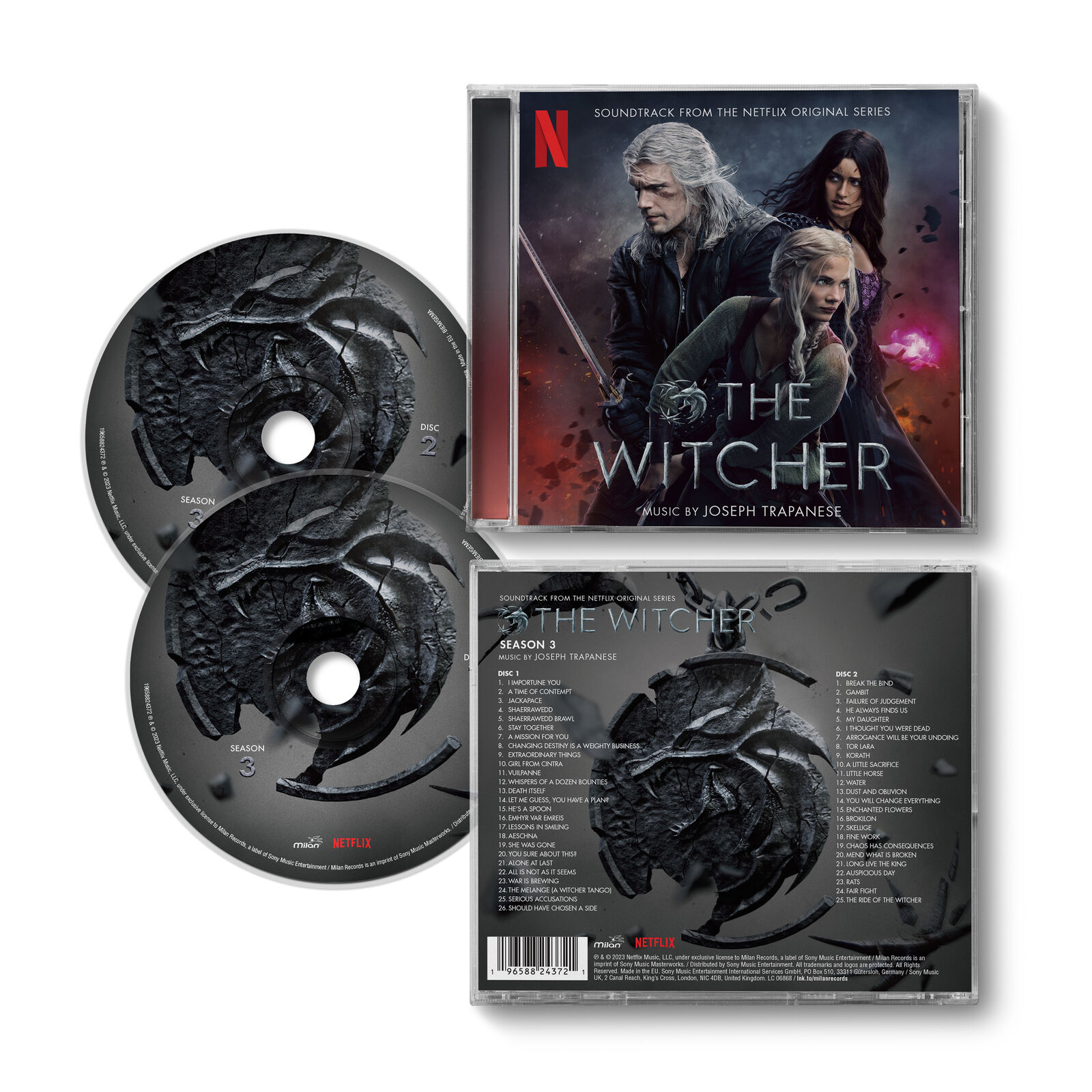 Trapanese, Joseph The Witcher: Season 3 (CD) Album (Jewel Case)