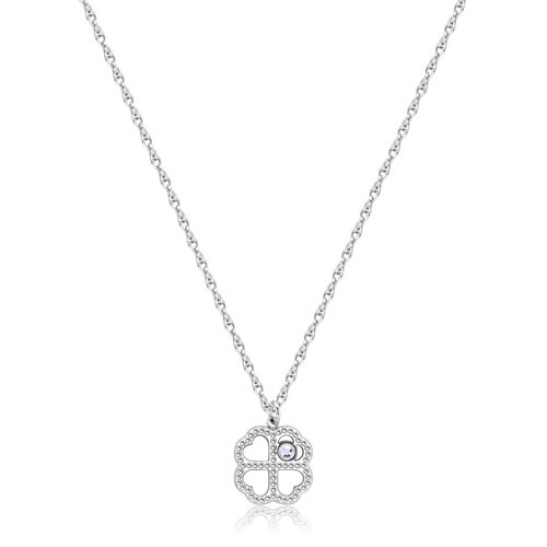 SAGAPO COLLANA Lucky Light ACCIAIO QUADRIFOGLIO SKT39