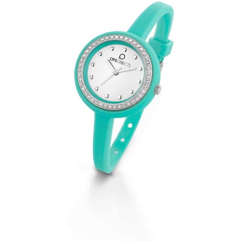 OPS OROLOGIO OPSOBJECTS BON BON CRYSTAL VERDE ACQUA DONNA OPSPW-425