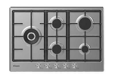 CANDY CHG7WLWPX PIANO COTTURA 5 FUOCHI ACCIAIO INOX GRIGLIE IN GHISA