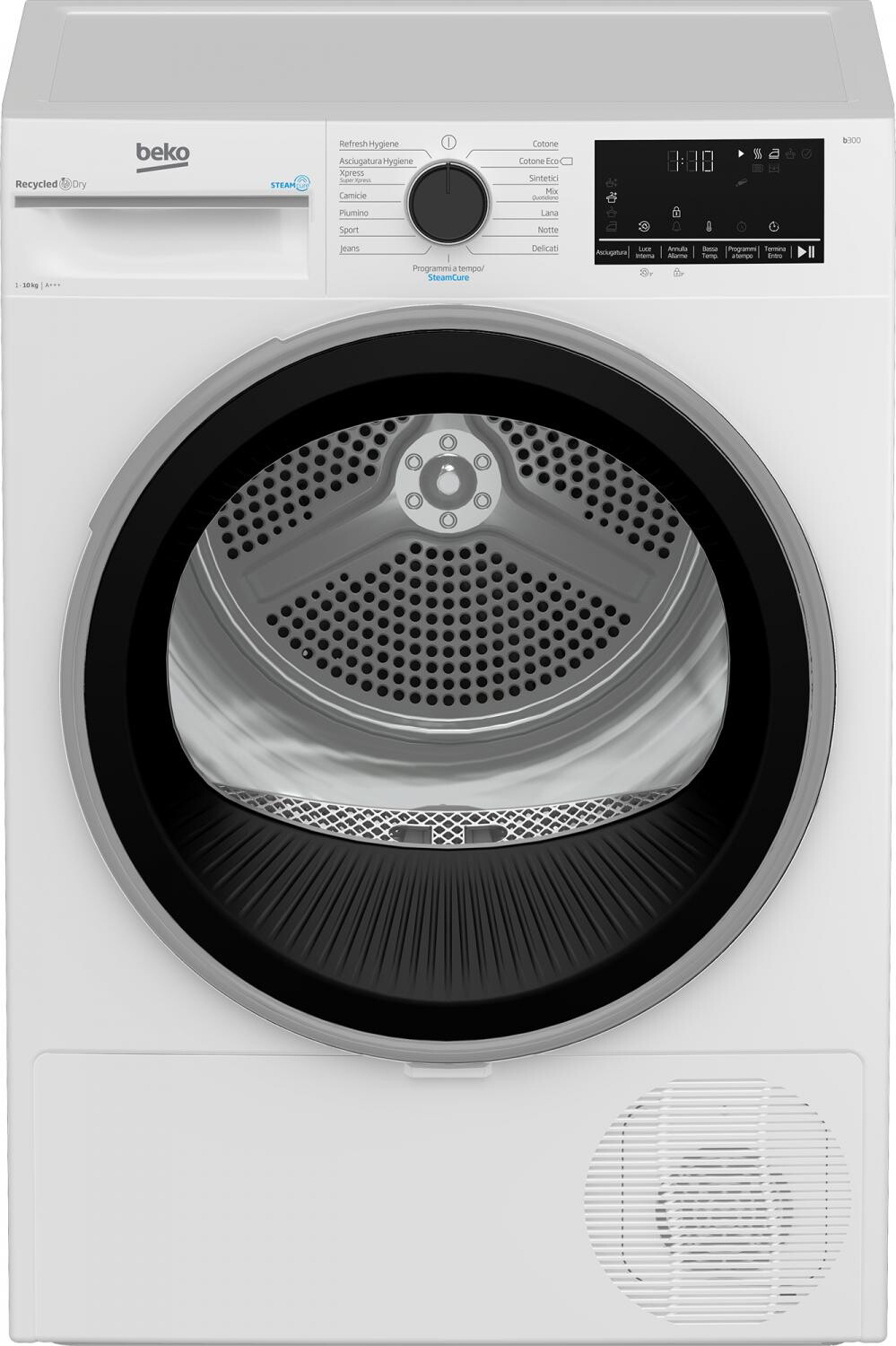 Beko Asciugatrice 10 Kg A+++ a Pompa di Calore 67 cm Inverter Vapore BT3103IS