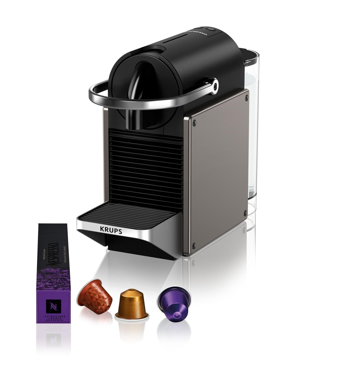 Krups XN 306 T Nespresso Pixie Macchina Da Caffe' A Capsule Titanio Xn306t10