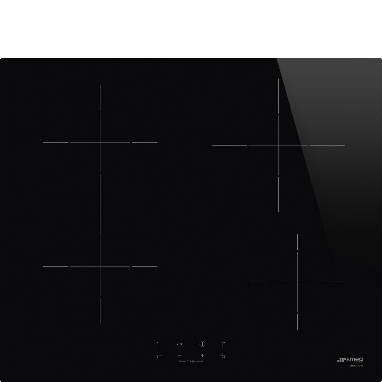 Smeg Piano Cottura 4 Fuochi Induzione da Incasso 60 cm Nero SI1B2642D Universal
