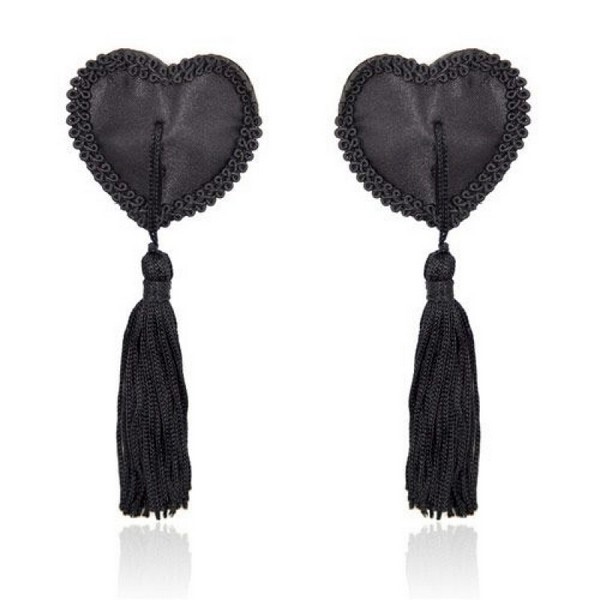 COPRICAPEZZOLI A FORMA DI CUORE NERO