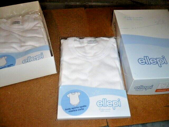 ABBIGLIAMENTO NEONATI ELLEPI 3 BODY m/c AF2137 TG.36 mesi h.98 NUOVI AFFARE!