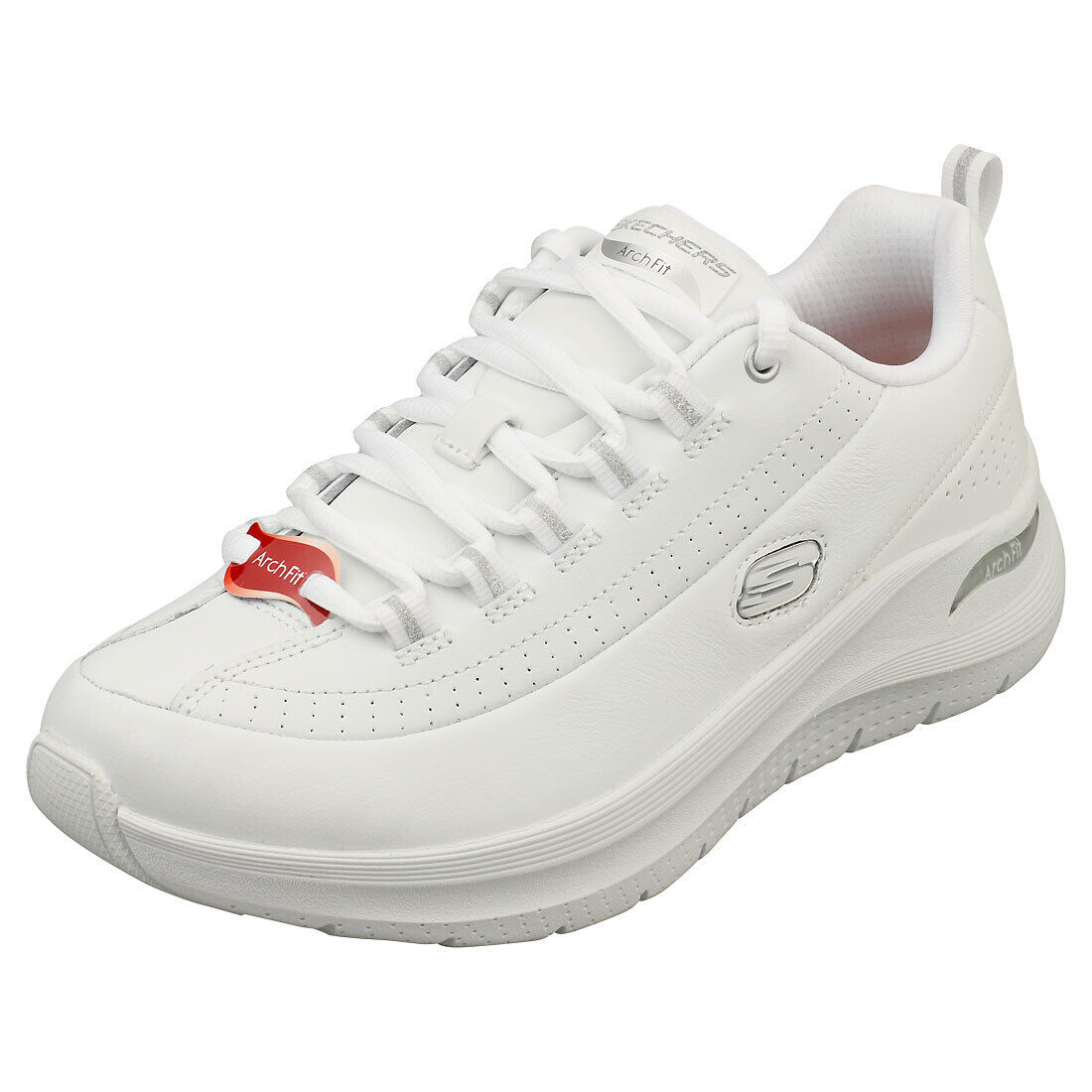 Skechers Arch Fit 2.0 Star Bound Donna White Silver Formatori  - 38 EU
