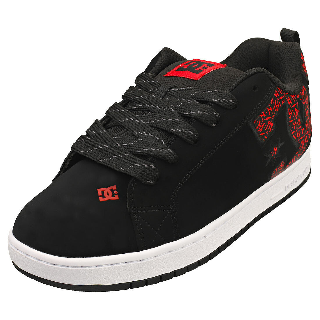 DC Shoes Court Graffik Uomo Black Red Formatori Pattinare - 46 EU