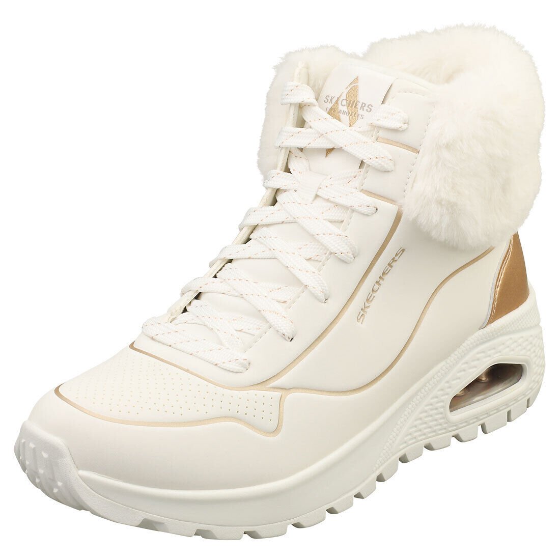 Skechers Uno Rugged Fall Shimmer Donna White Gold Stivali  - 41 EU