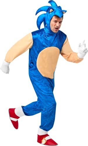 Rubie's, costume ufficiale di Sonic The Hedgehog, tuta per adulti