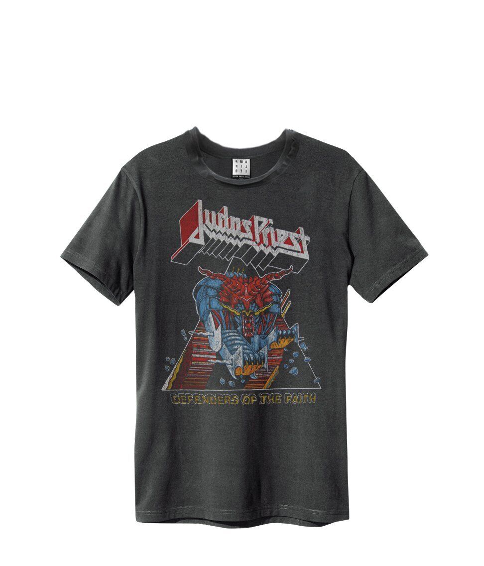 Amplified Judas Priest - Defenders - Mens Charcoal T-Shirt