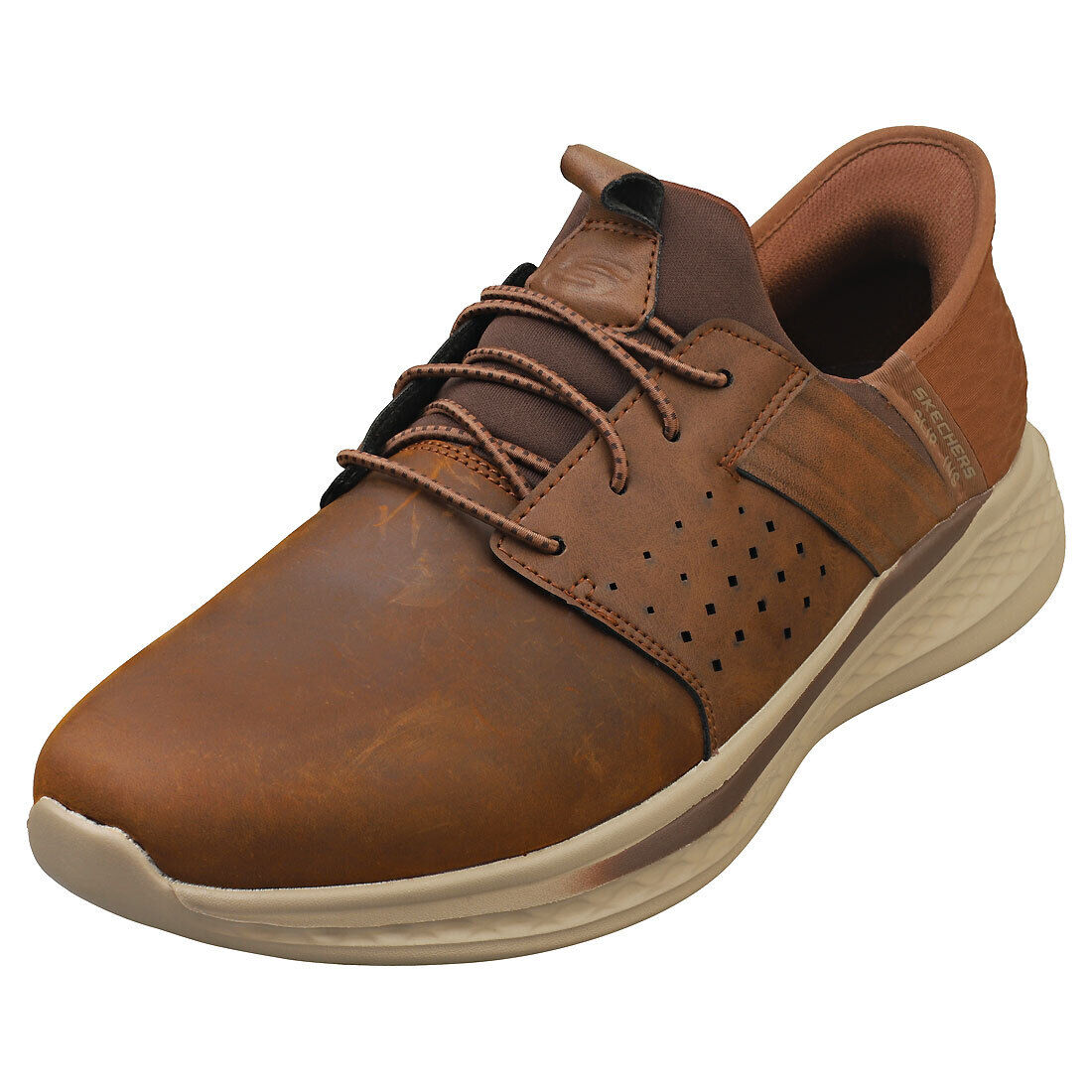 Skechers Slip-ins Slade Zachary Uomo Dark Brown Formatori Casuale - 47.5 EU
