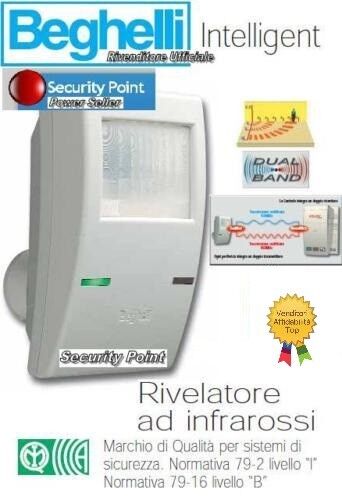 BEGHELLI INTELLIGENT ANTIFURTO WIRELESS VOLUMETRICO IR 8154 ALLARME CASA VILLA