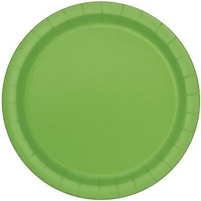 Unique Party: 16 Lime Green 9In Plates Sup Qs. Piatto 23 Cm Verde Lime Sup -