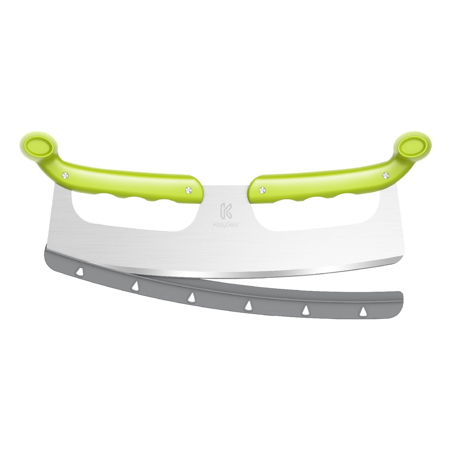 KozyGear Pizzaschneider Mezzaluna mit doppel.Schut NUOVO