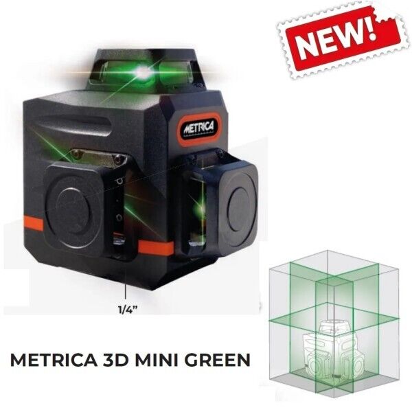 LIVELLA LASER METRICA 3D MINI GREEN - RAGGI VERDI 60845 -PROMO -