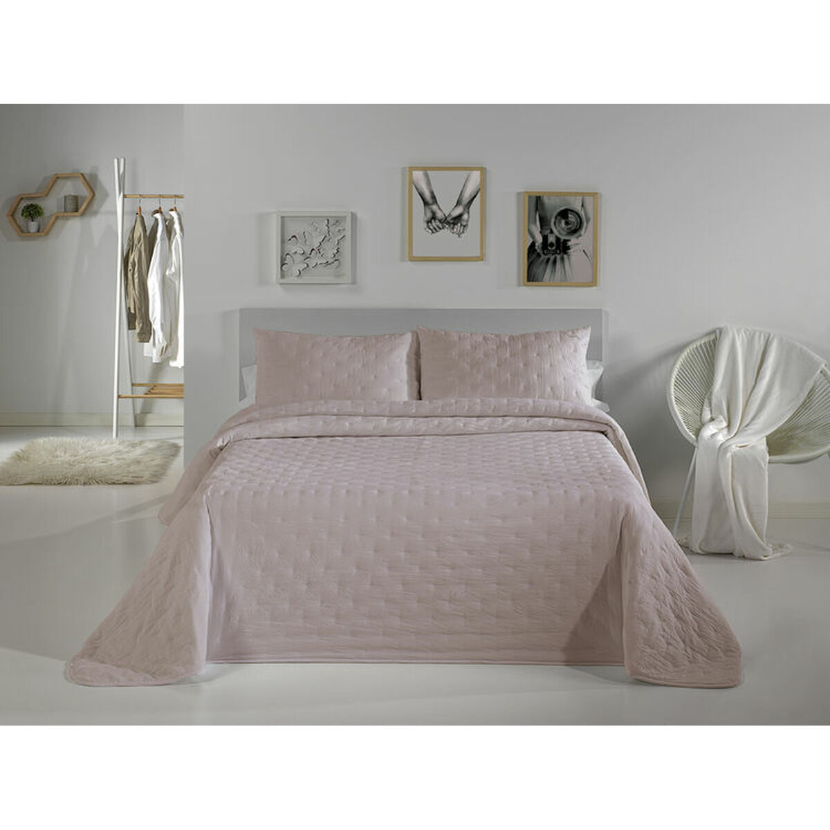 Trapunta Pierre Cardin DOTS Rosa Ala francese [3 Pezzi]